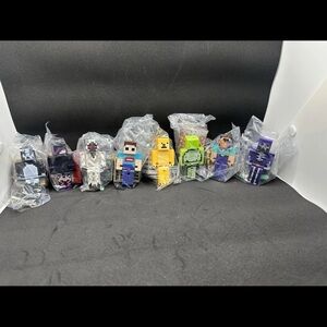 8 Minecraft Series, Ender Toys, and Streamers W Swords or Ax and Blocks 3inches